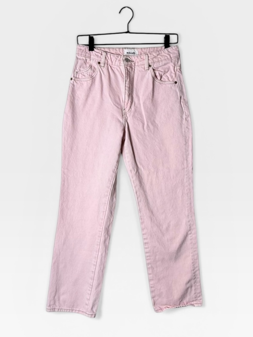 Rolla's Original High Rise Straight Stretch Jeans in Pink Size‎ 28 (I)
